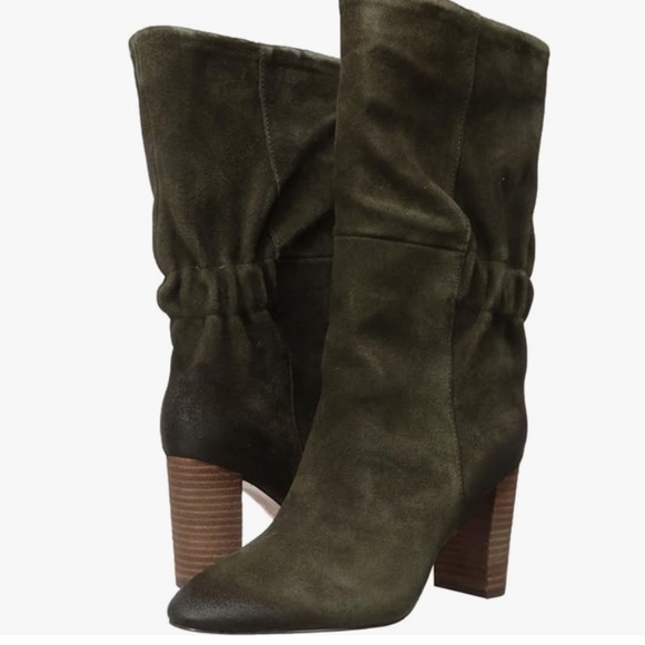 Charles by Charles David Barrie Olive Suede Boots - Picture 6 of 12